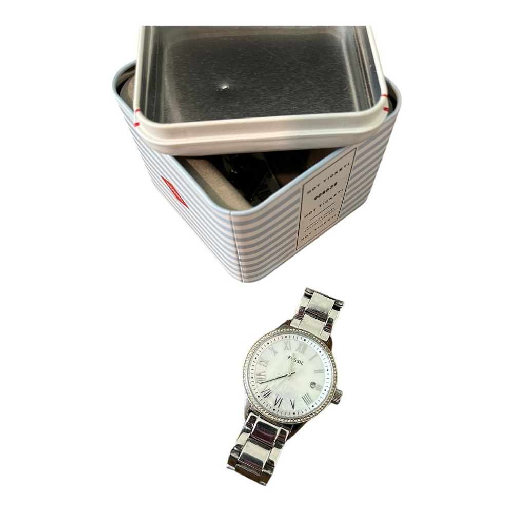 Fossil Watch - Sterling Silver Roman Numeral #s